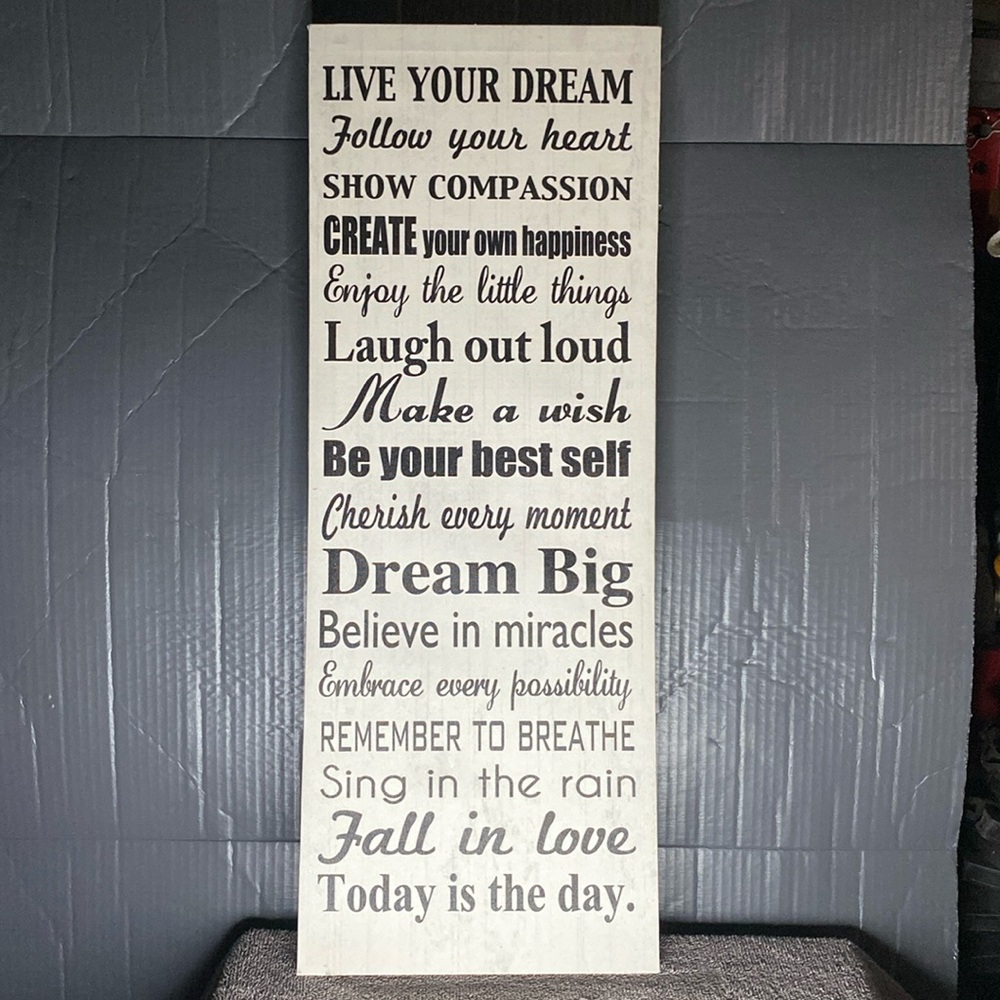 Louise Carey inspirational wall hanging canvas